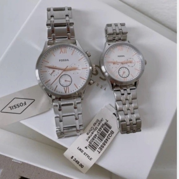 Fossil White Dial Silver Watch-Brand New
